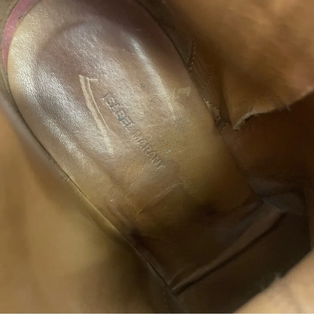 Isabel Marant suede leather ankle boots damaged size 38 - Picture 6 of 8